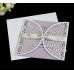 Latest Invitation Card Laser Cut Paper Square Wedding Card White Greeting Card
